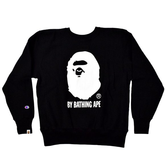 人気ブランド!!【A BATHING APE】RHINESTONE LOGO SWEATSHIRT A BATHING APE Bathing Ape Logo Rhinestone Sweatshirt Men